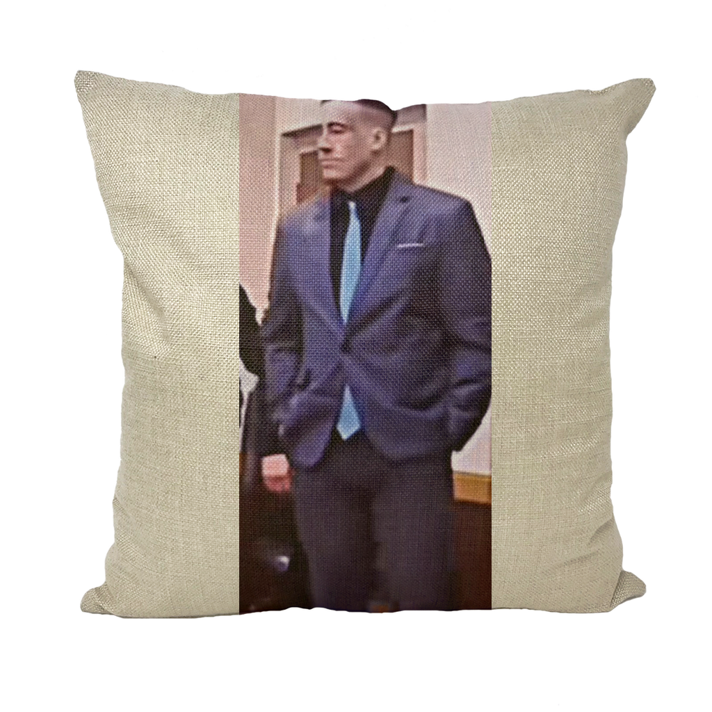 wade in a suit Wades Innocent Throw Pillows