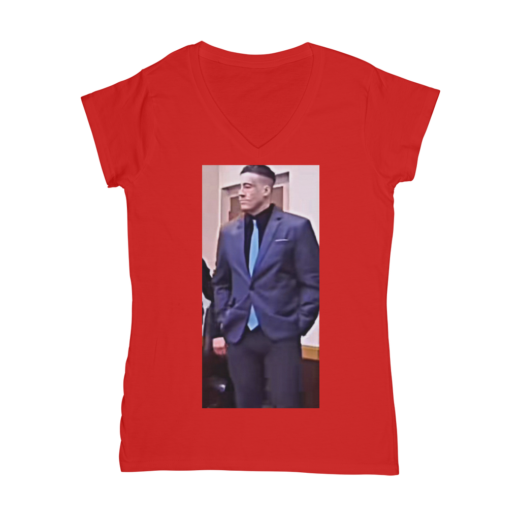 wade in a suit Wade Wilson Classic Women's V-Neck T-Shirt