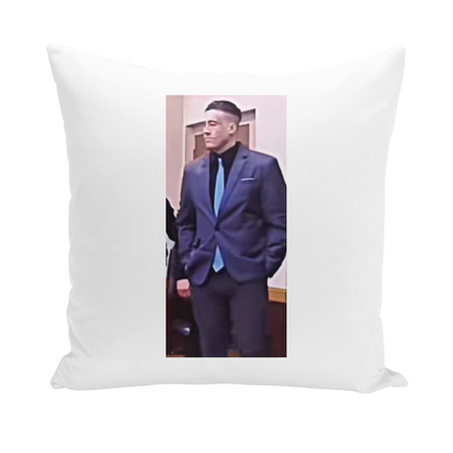 wade in a suit Wades Innocent Throw Pillows