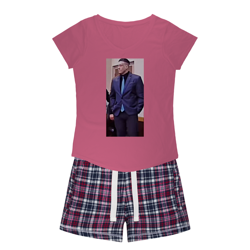 wade in a suit Wade Wilson Sexy Women's Tee & Flannel Short